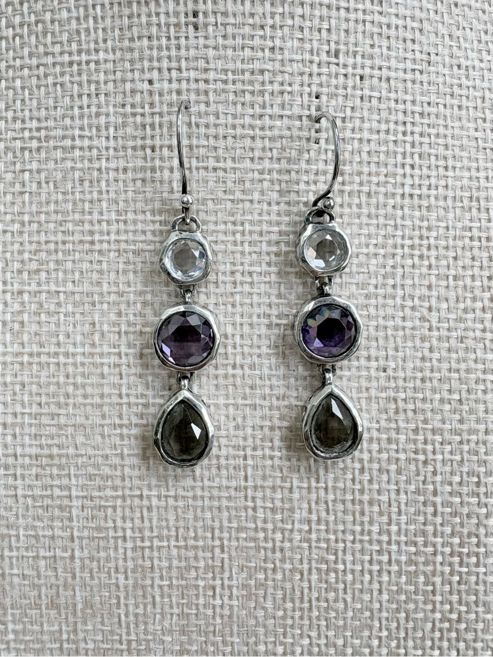 Silpada Sterling Silver "PLUM PRETTY" Dangle Earrings, W2283, RETIRED